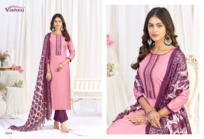 Evanka Vol 16 By Vishnu Roman Silk Dress Material 